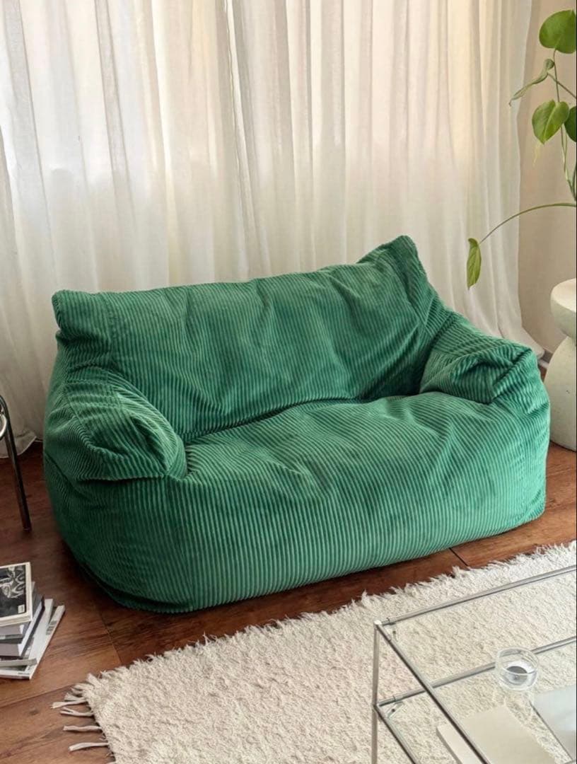 LOOSY HUGME 2人掛けビーズソファ GREEN LOOSY 2人掛けビーズソファ Green｜2人用ソファ おしゃれ 一人暮らし