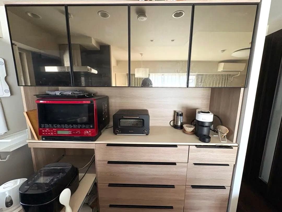 【ヒロト】綾乃製作所　アリシア　食器棚　カップボード 綾野製作所 アリシア 幅40cm 3段引出し 下キャビネット 食器収納 完成