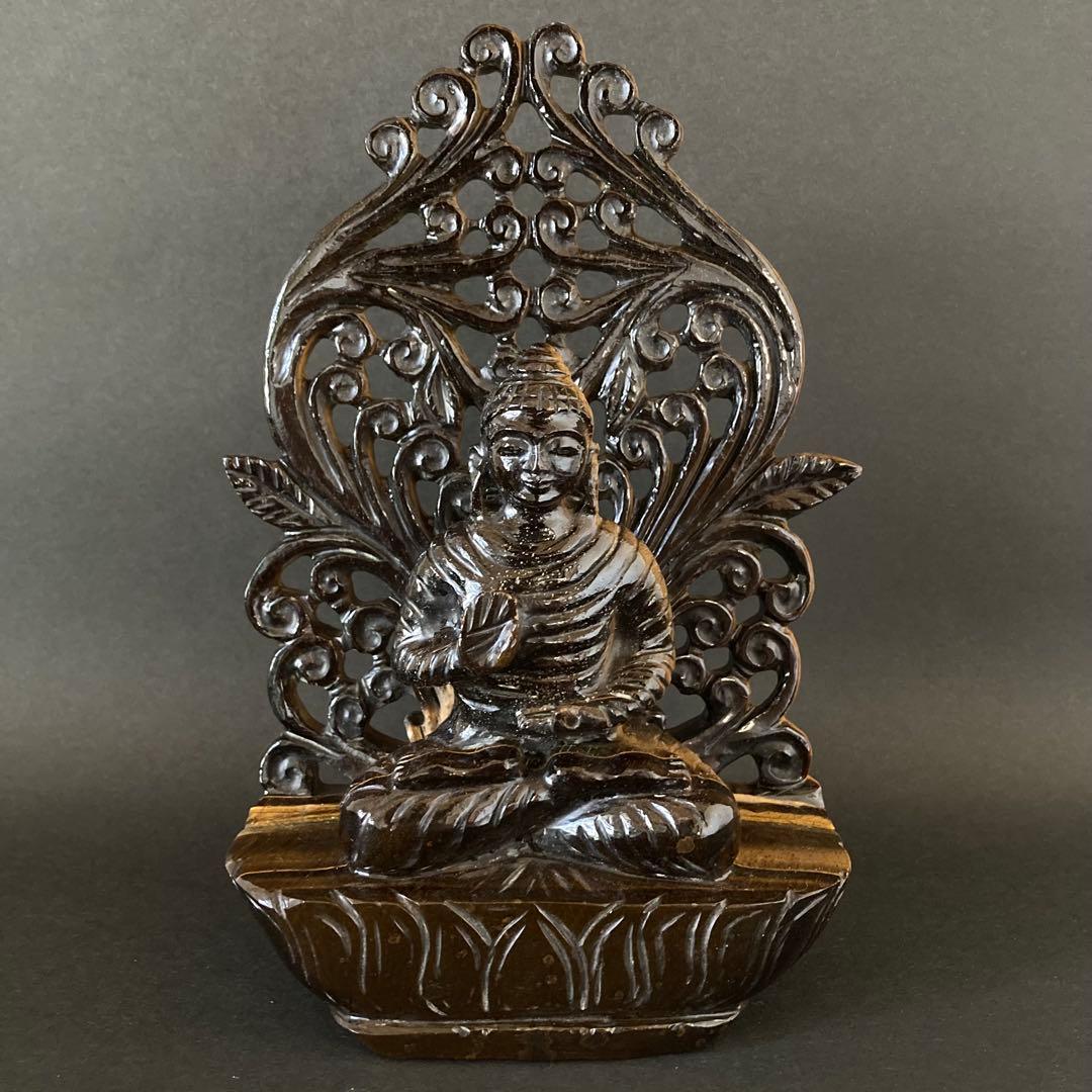 天然石　仏陀　タイガーアイ　860g タイガーアイ｜天然石通販の4976堂