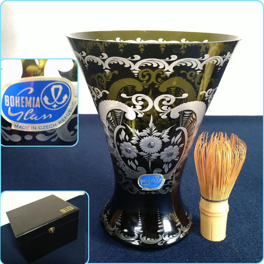 A898 ボヘミアガラス花瓶 箱入 ボヘミアングラス 500PKカット 花瓶（フラワーベース） - 【コリーネ