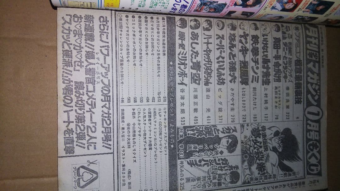 月刊少年マガジン1987年1月号 ハートキャッチいずみちゃん おもち騒動