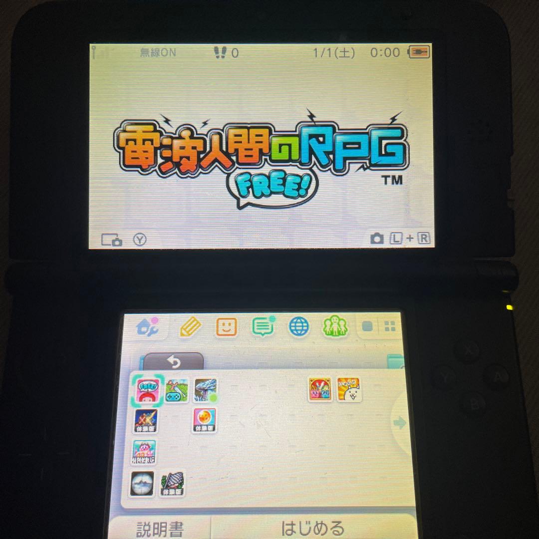 ニンテンドー3DS LL レッド ジャンク品 タッチペンなし カセットつき