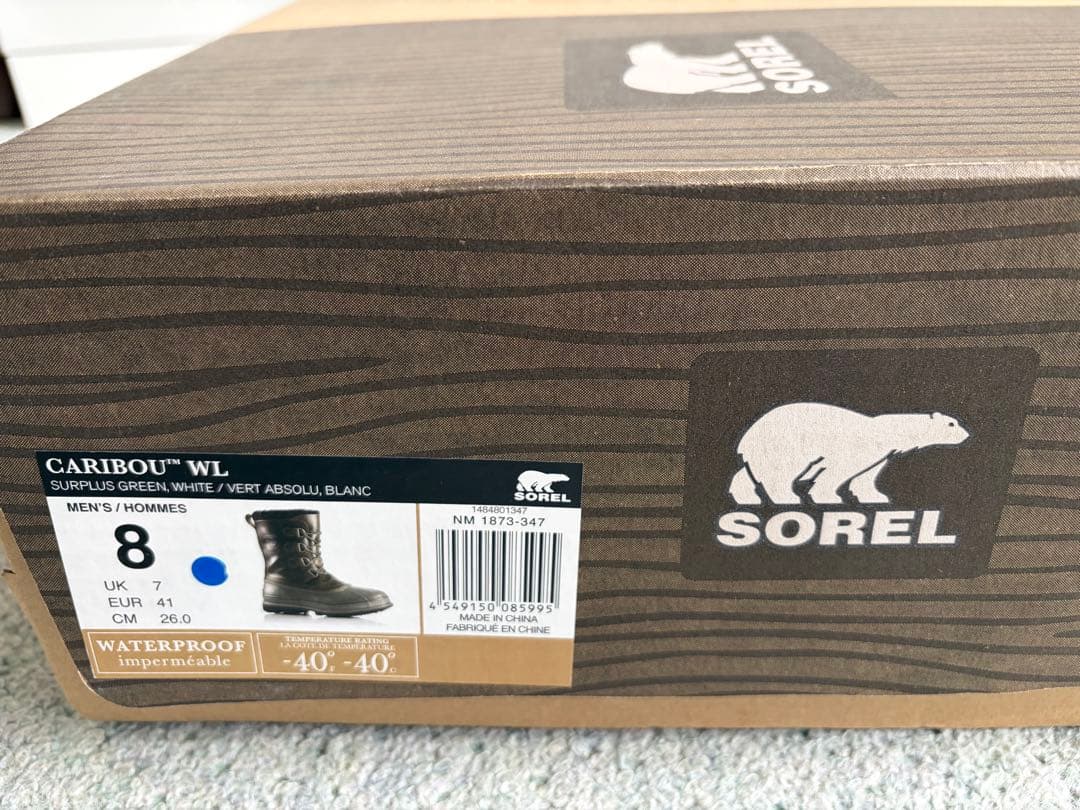 ソレル カリブーウール SOREL CARIBOU WL WP 26.0cm