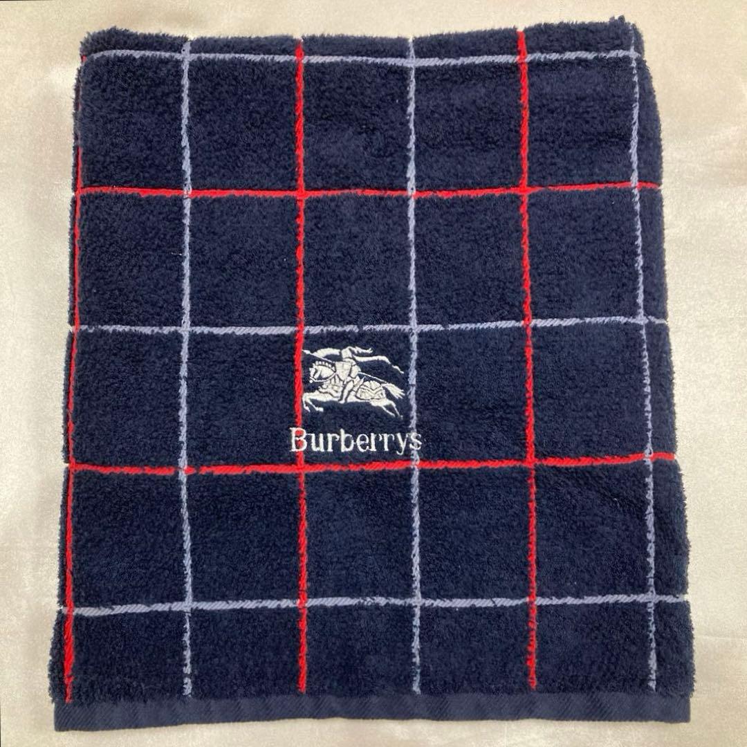 Burberrys バーバリー バスタオル ノバチェック柄ネイビー - メルカリ