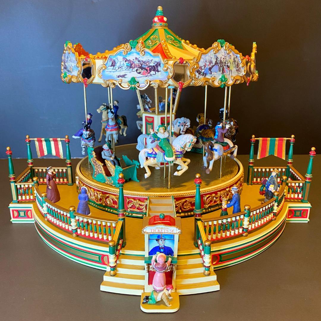 【超美品・完動品】Mr.Christmas ミスタークリスマス メリーゴーランド ミスタークリスマス/カルーセル/ライトアップ/1段/メリーゴーランド
