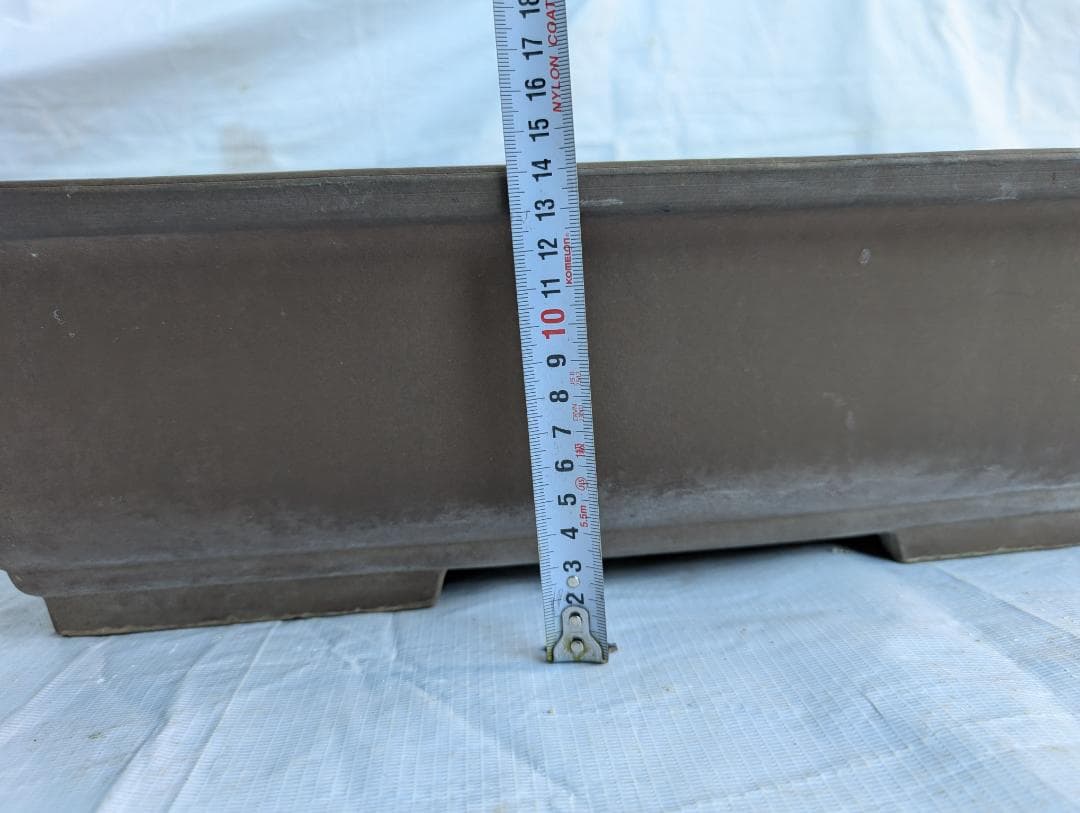 【大型盆栽鉢】紫砂矩形鉢 約52.5cm×38.5cm 深鉢 平鉢 盆栽用