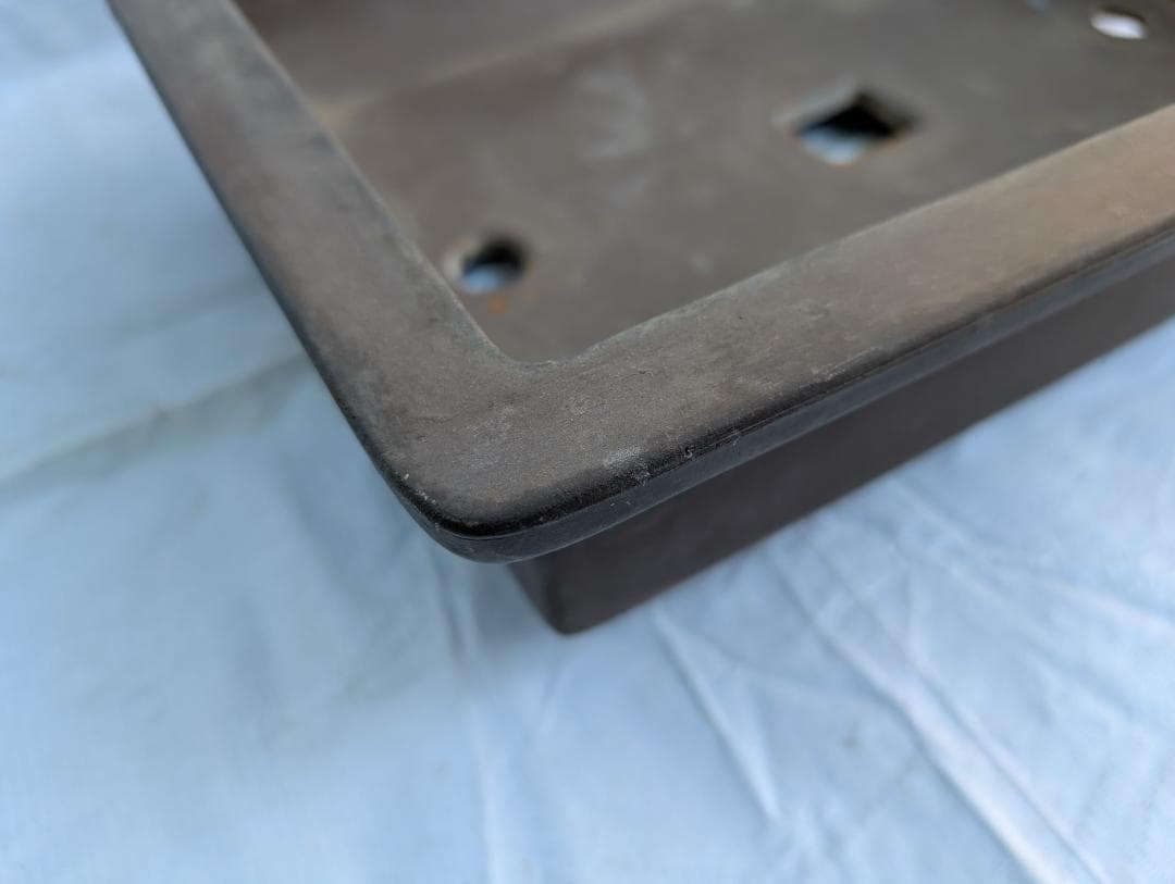 【大型盆栽鉢】紫砂矩形鉢 約52.5cm×38.5cm 深鉢 平鉢 盆栽用