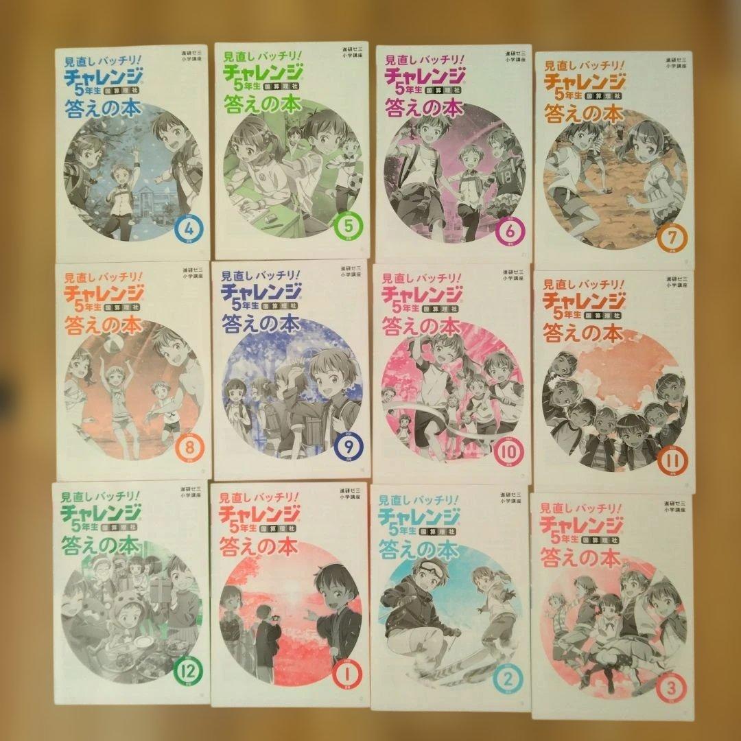 進研ゼミ小学講座 小学5年生 1年分まとめ売り