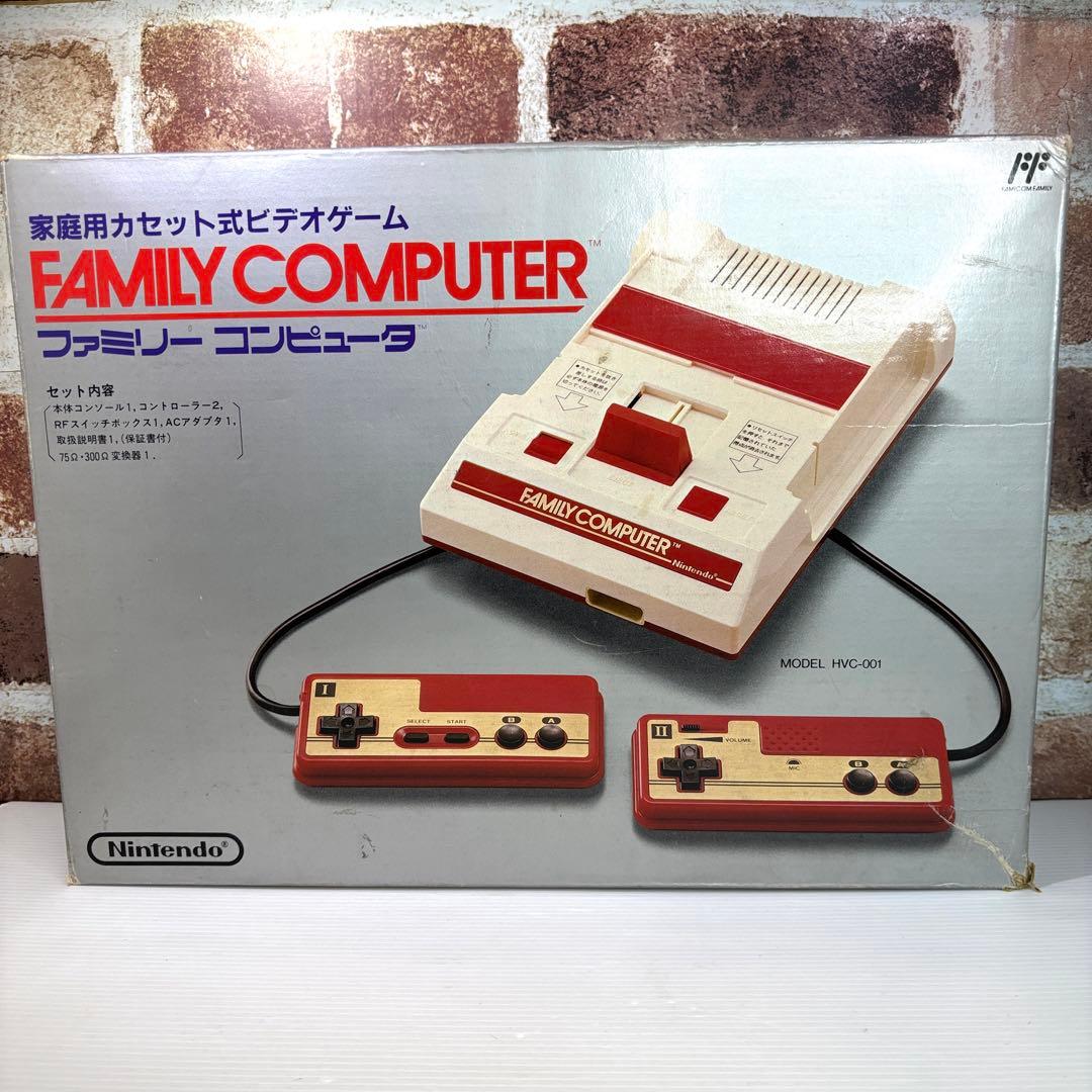 任天堂 ファミコン 本体 箱付き ジャンク 黄ばみあり - メルカリ