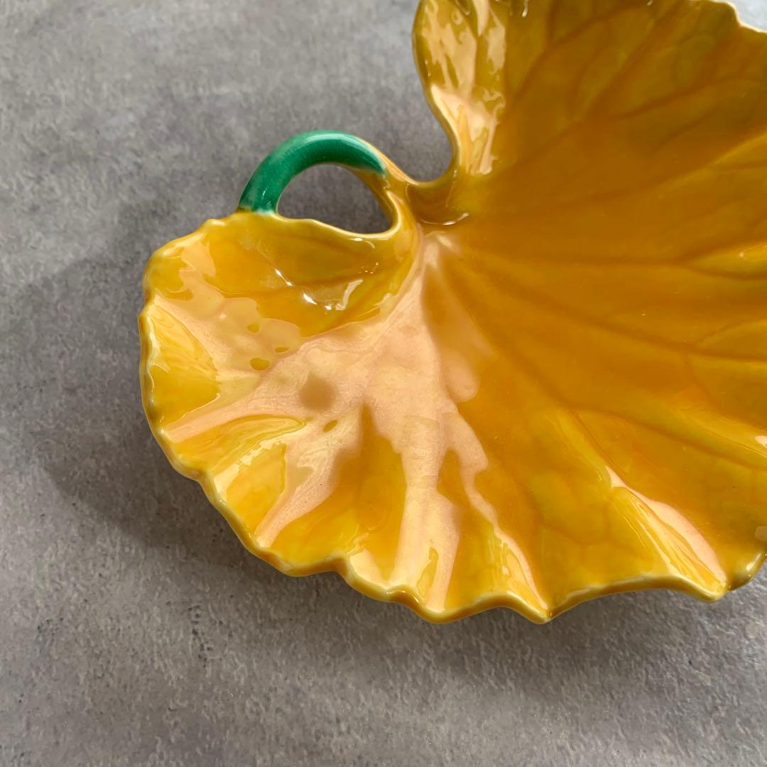 有田焼 つわの葉 陶器 皿 和食器 5枚 三つ足 黄色 - メルカリ