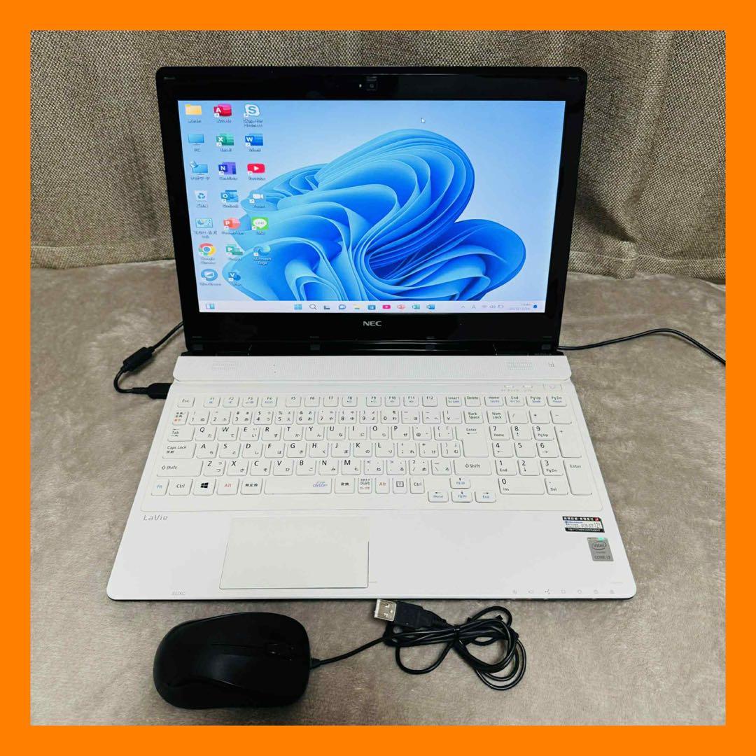 S244 NECノートパソコンWEBカメラSSD高速Windows11オフィス付 - メルカリ