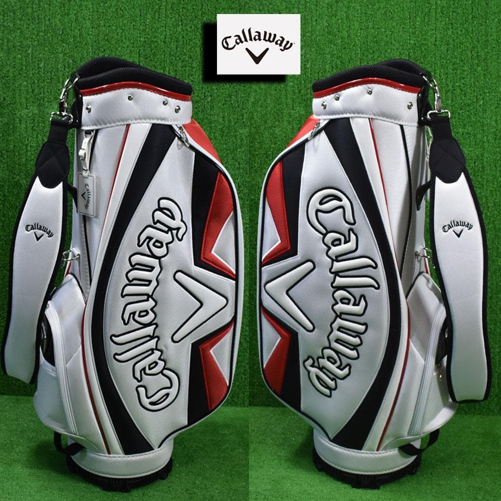 Callaway/キャロウェイ ゴルフ キャディバッグ9型【白/黒/赤】新品