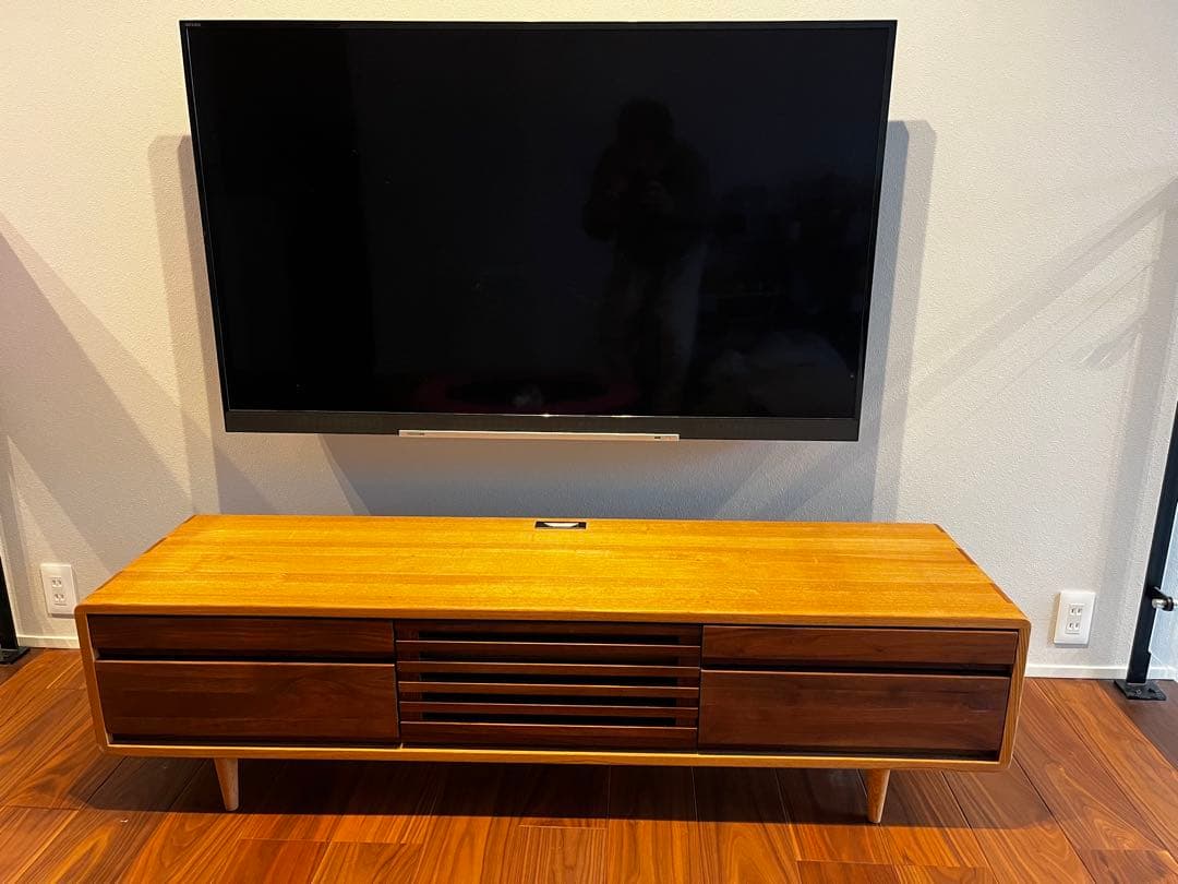 【美品】アクタス　レリーフ　テレビボード　テレビ台 Relief（レリーフ）テレビ台 幅120〜150cm メープル チェリー