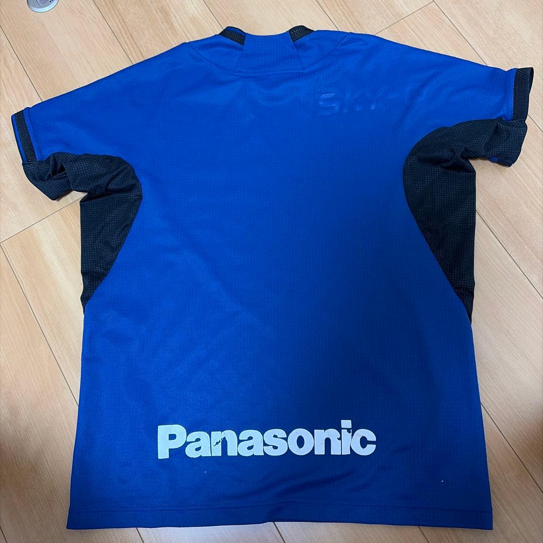 限定品】Panasonic パンサーズ バレーボールシャツ ブルー XAサイズ