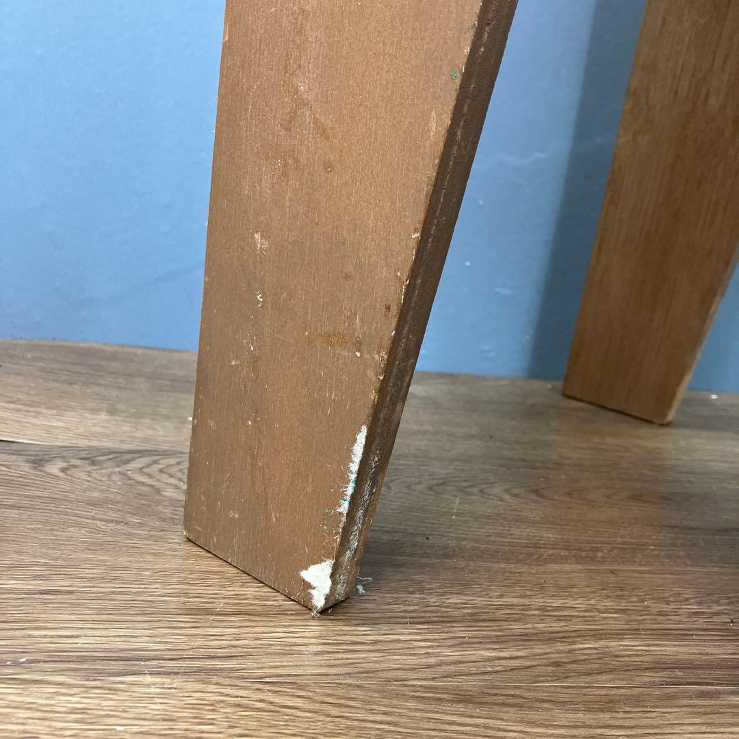 A-3 昭和レトロ 収納付き ミシンスツール ピアノ椅子 レッド 角椅子