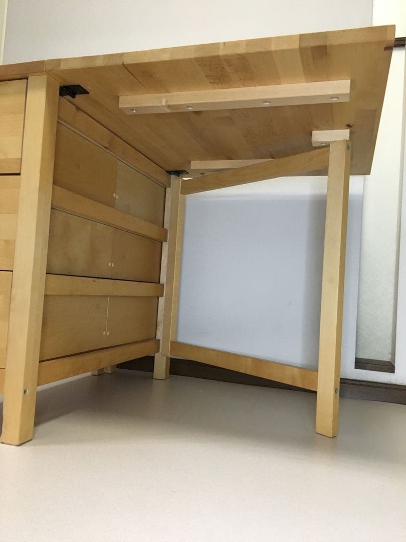 IKEA 完成品 バタフライテーブル 無垢材 ノールデン ナチュラル 送料