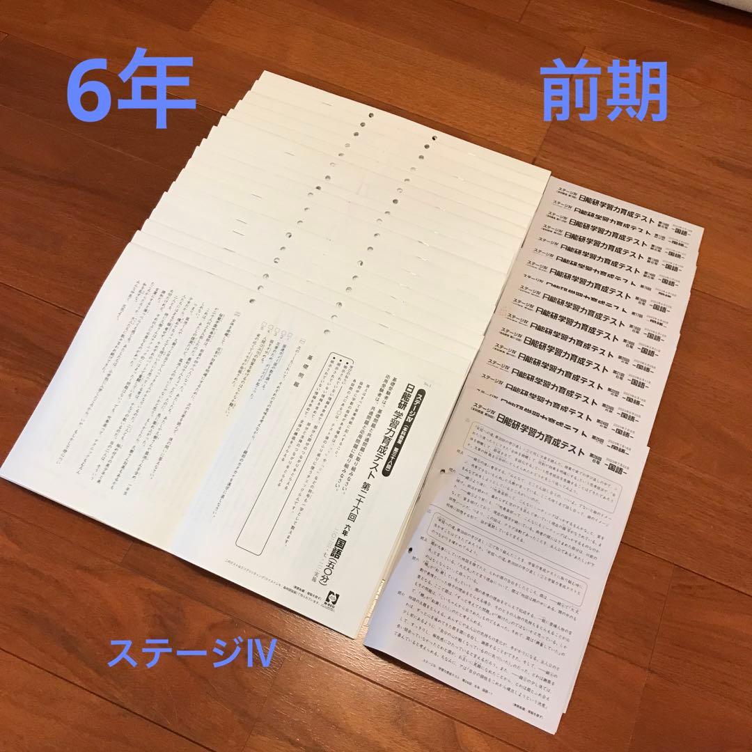日能研 2023年 6年生 前期 育成テスト 問題&解答解説セット ステージⅣ