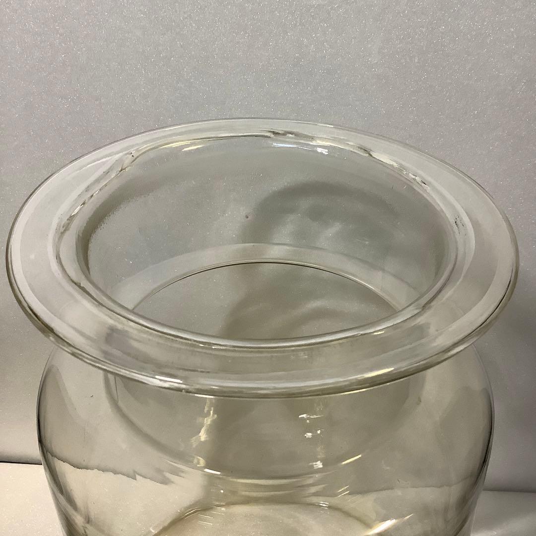希少】ガラス保存瓶 蓋付き 気泡入 古道具 昭和レトロ - メルカリ
