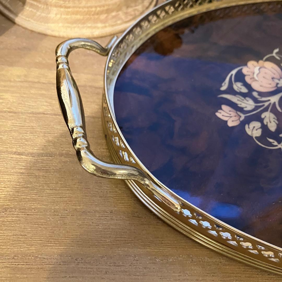 アンティーク 象嵌トレイ イタリア製 ヴィンテージ - メルカリ