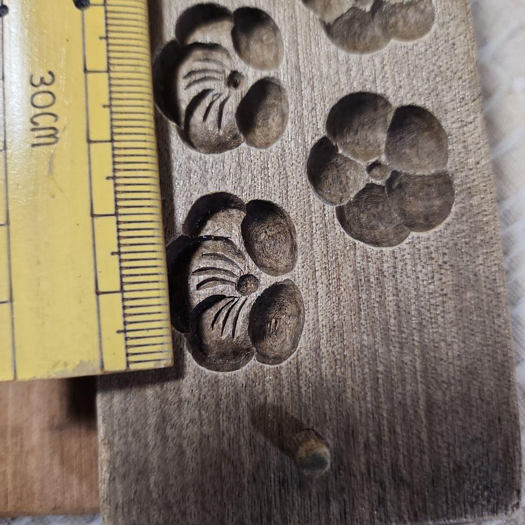 梅花5柄 菓子木型 古い 木型 菓子型 和菓子 木製 古道具 古物 - メルカリ