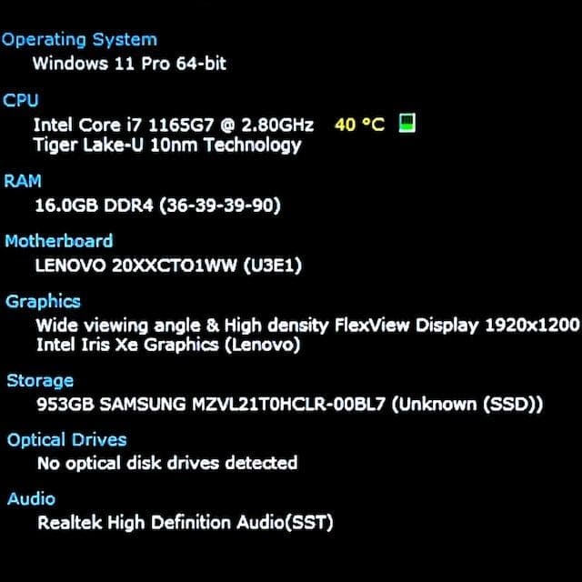 《2022年製》第11Corei7！1TB！16GB！オフィス2024！レノボ