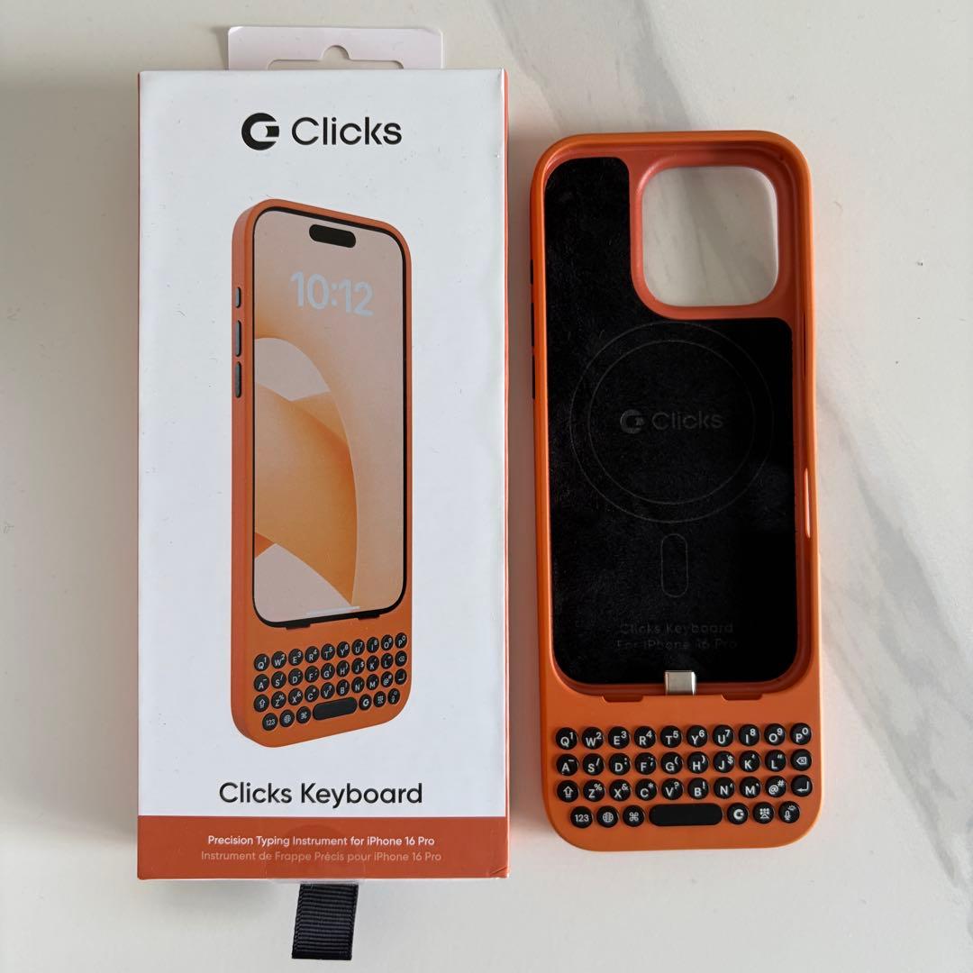 Clicks Keyboard iPhone 16 Pro用オレンジ Clicks Keyboard for iPhone 16 Pro 実機レビュー｜たっくん