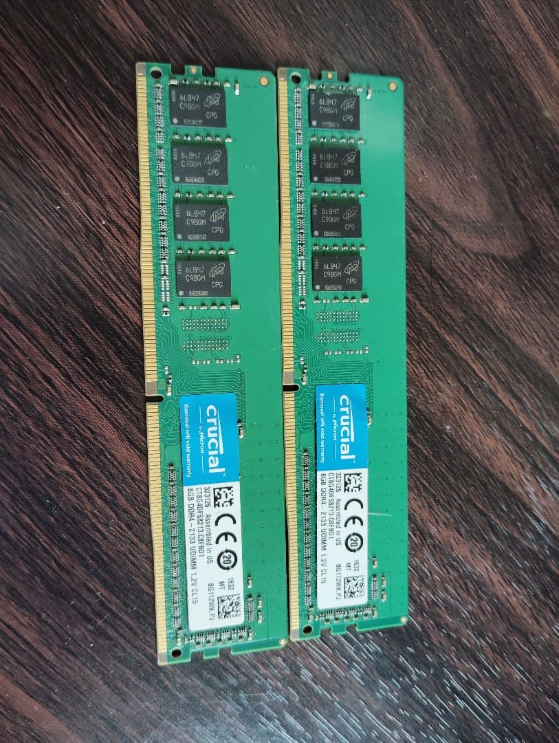 crucial8GB 2枚組16GB DDR4 2133MHzメモリ Amazon | Crucial デスクトップ用増設メモリ 16GB(8GBx2枚) DDR4