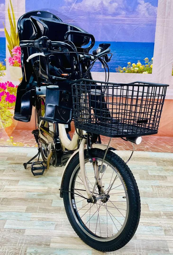 ヤマハPAS最上級バビー マカロンラテ⭐️ 子供乗せ電動アシスト自転車