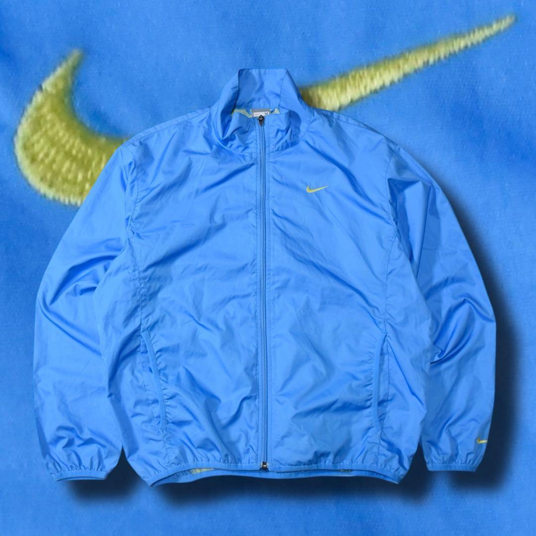 00s y2k NIKE ナイロンジャケット 水色 ギミック テック系 y2k - メルカリ
