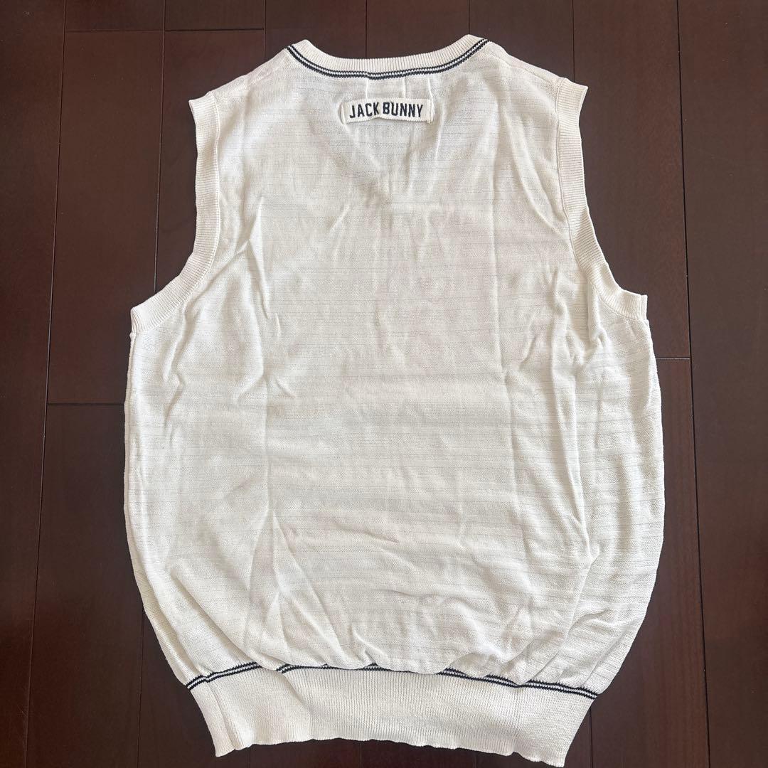 Jack Bunny メンズ Vネックベスト ホワイト サイズ4 - メルカリ