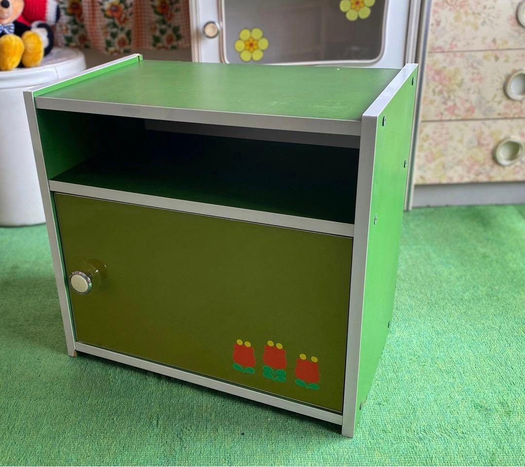 グリーン 緑 レトロポップ 昭和レトロ 当時物 インテリア 棚