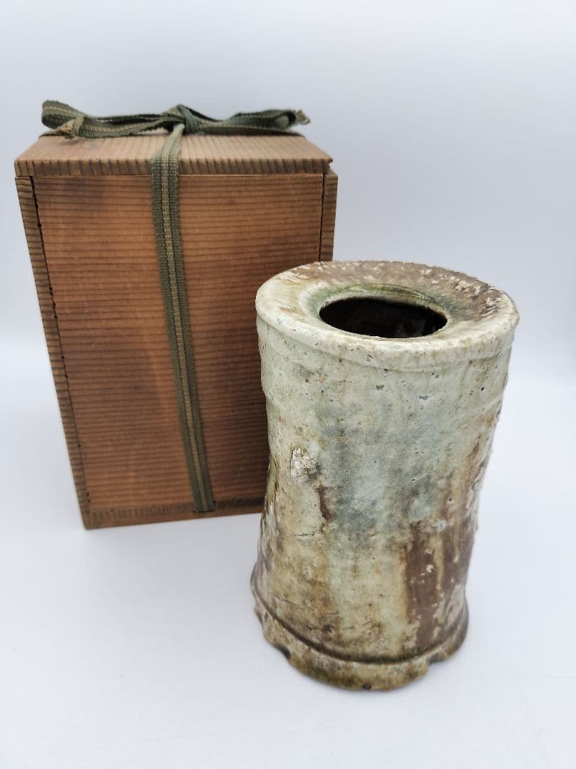 b46 花入 仿伊賀 旅枕 高橋楽斉 木箱 茶道具 古物 掛置両用 - メルカリ