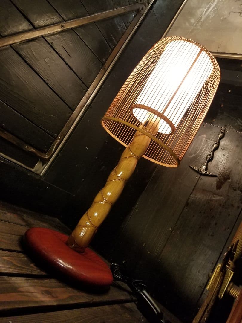 希少 指物 民藝 駿河 竹千筋細工 miyabi andon スタンド ランプ - メルカリ