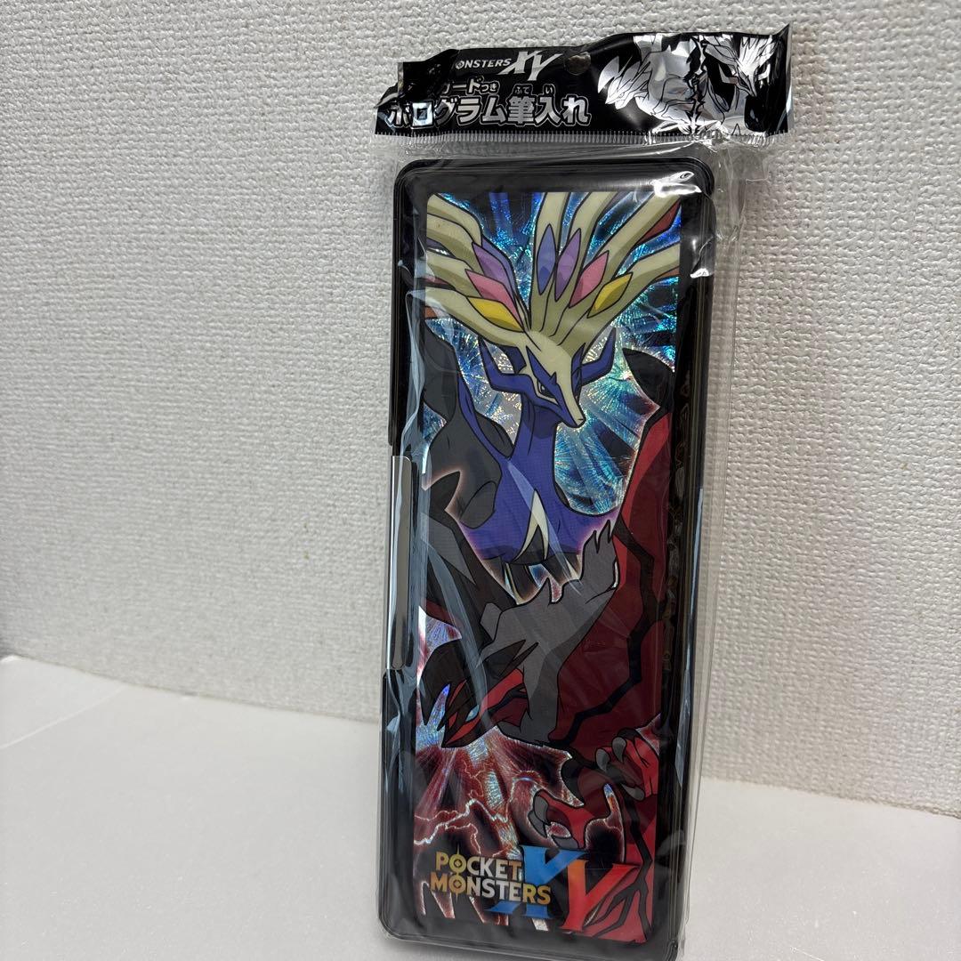 新品未使用 ポケモン ホログラム ゼルネアス イベルタル XY 筆箱 日本