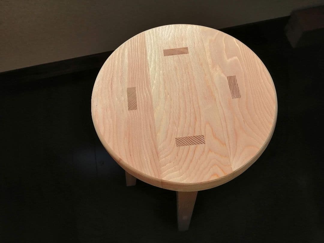 ほぞ組】木製スツール 高さ52cm 丸椅子 stool 花瓶台 - メルカリ