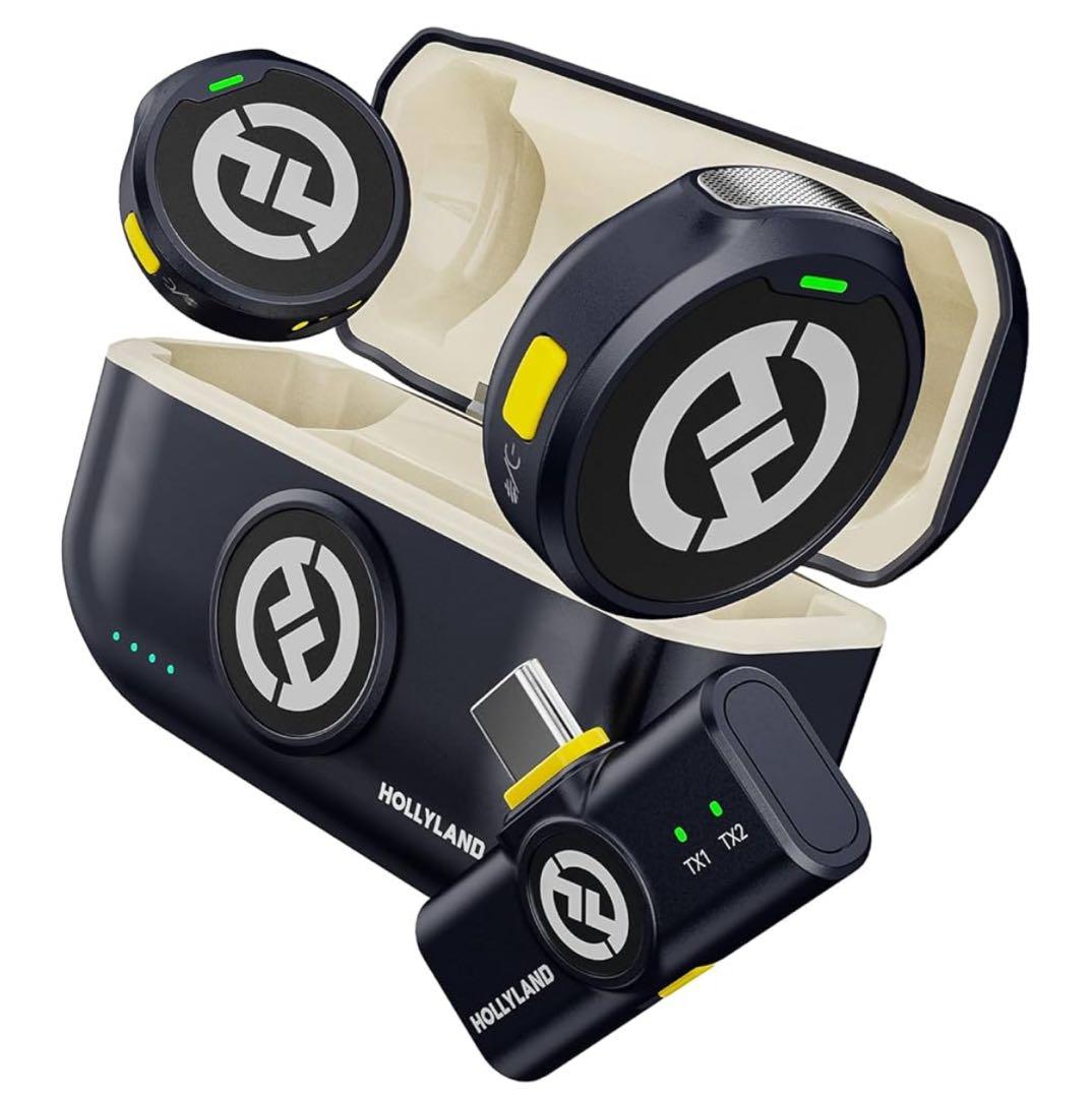 割引/Hollyland-Lark M2-ワイヤレスマイク-ノイズキャンセル機能 Hollyland Lark M2 -ピンマイク-ワイヤレスマイク -ノイズキャンセル