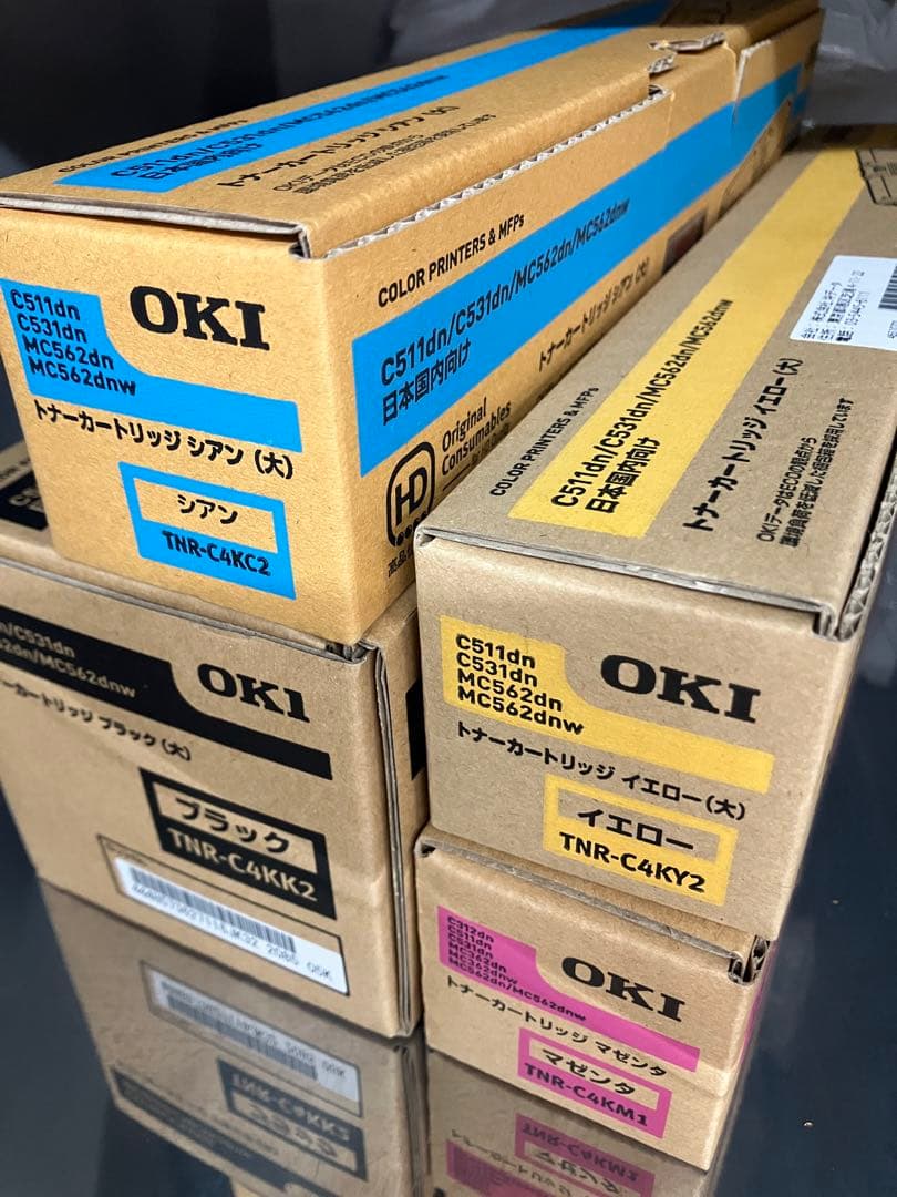 OKI トナーカートリッジ 4色セット マゼンタ小 TNR-C4 - メルカリ