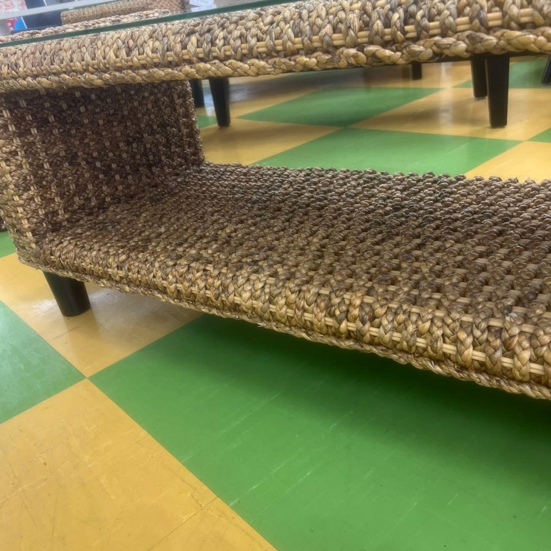 3518 アジアン家具ガラステーブル - メルカリ