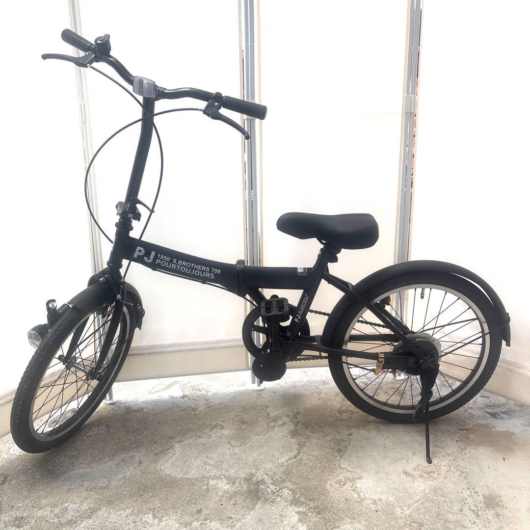 新品未使用 20インチ 折り畳み自転車 ブラック - メルカリ