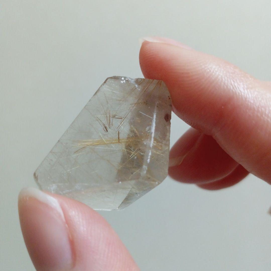 天然石 ゴールドルチルクォーツ フリーフォーム ガーデンクォーツ共生