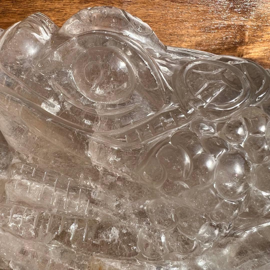 ✨富を招く至高の霊獣✨レインボー ライトニング水晶 三脚蟾蜍 金蟾