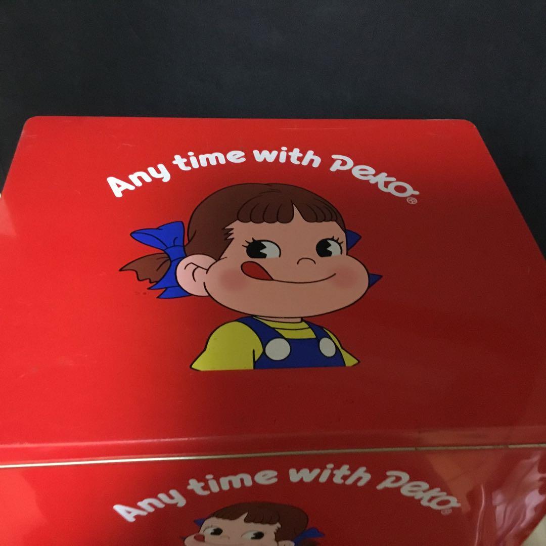 不二家 ペコちゃん 大きなブリキ缶 トランク缶 激レア品 企業物 - メルカリ