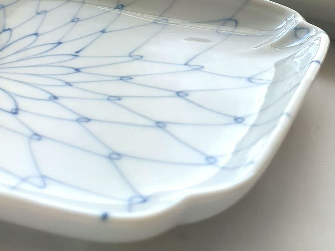 有田焼✨増山窯✨長皿❣️さんま皿 和食器 和柄 和皿 長方形 単品 藍色