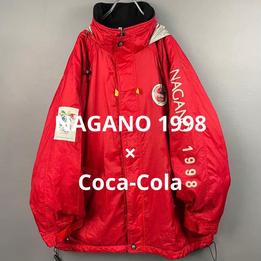 公式 長野オリンピック コカコーラ ジャケット フーディ 赤 - メルカリ