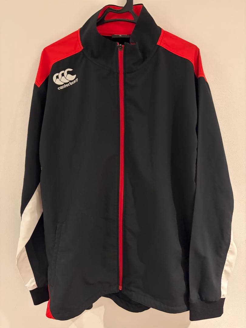 canterbury ウォームアップジャケット 6L 黒赤白 - メルカリ