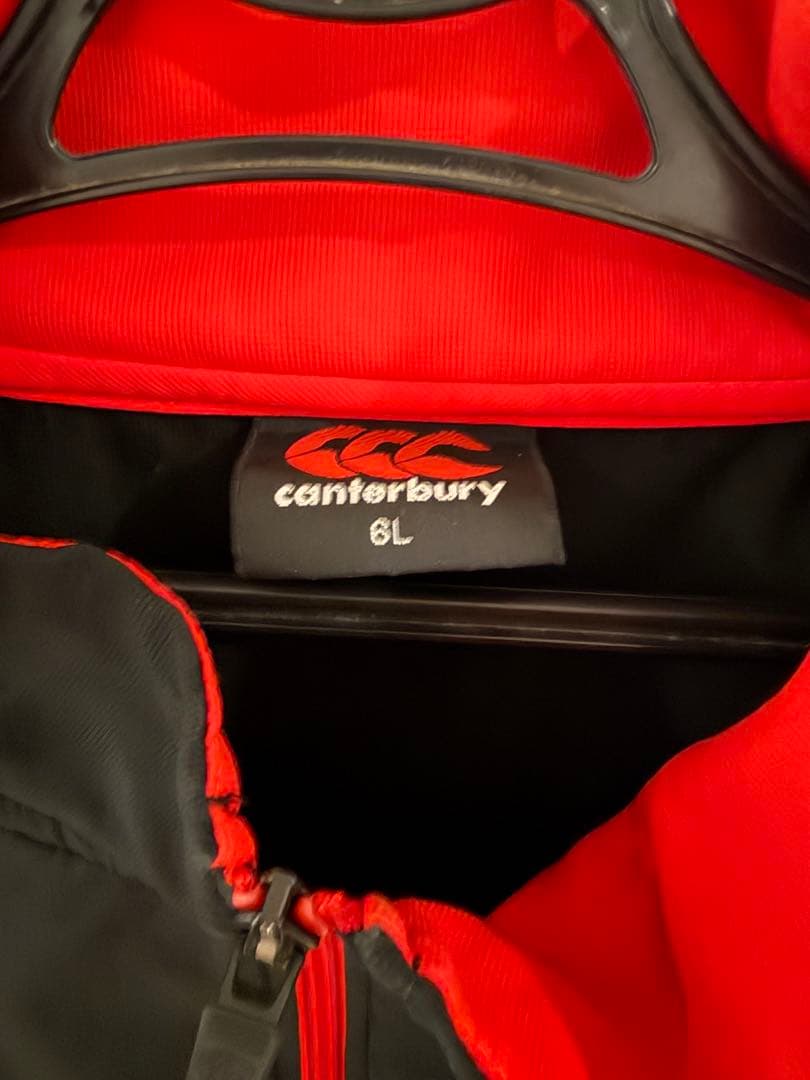 canterbury ウォームアップジャケット 6L 黒赤白 - メルカリ