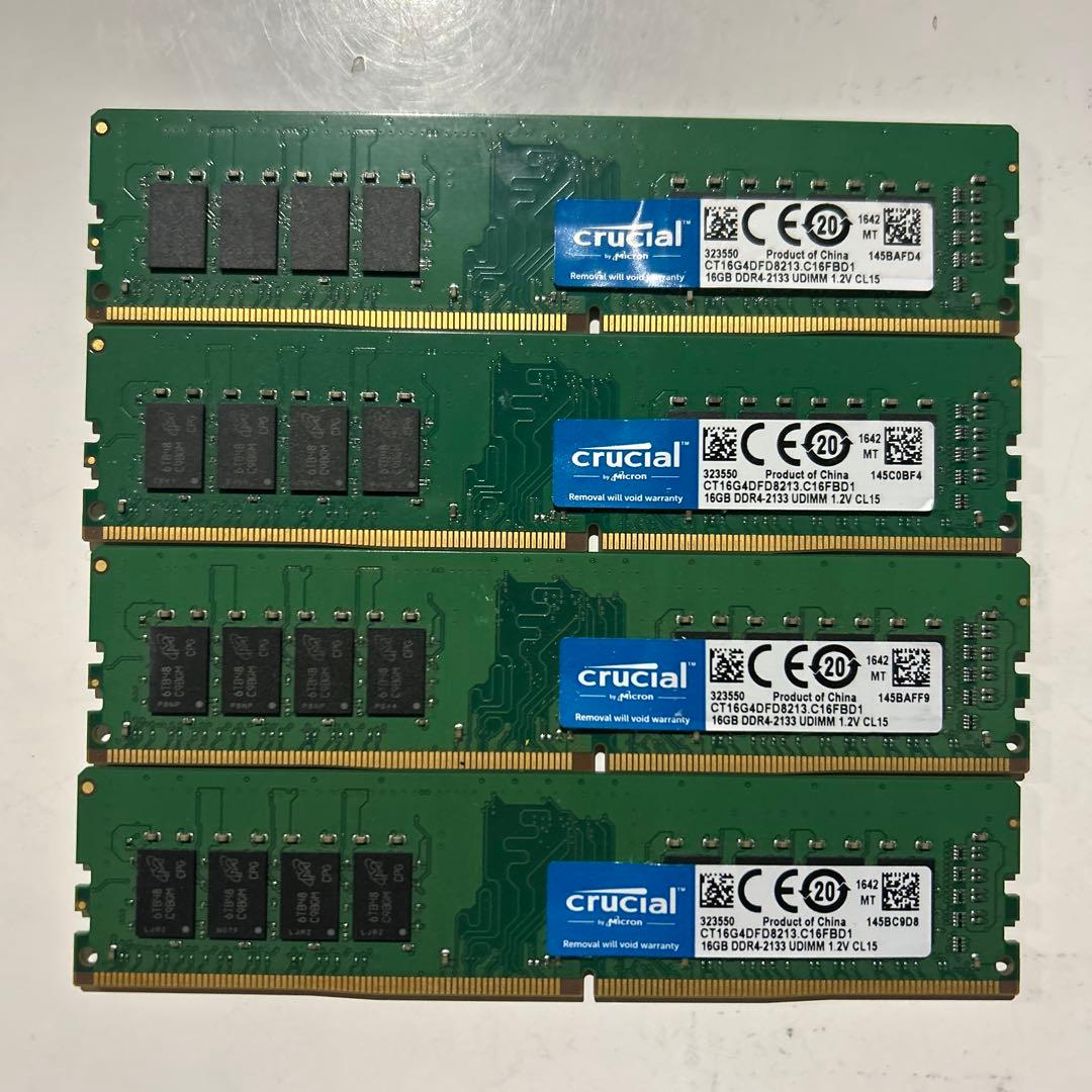 オ*オ様 Crucial 16GB DDR4 メモリ 2133MHz (64GB Amazon.com: Crucial 16GB Kit (8GBx2) DDR4 2133 MT/s (PC4-17000