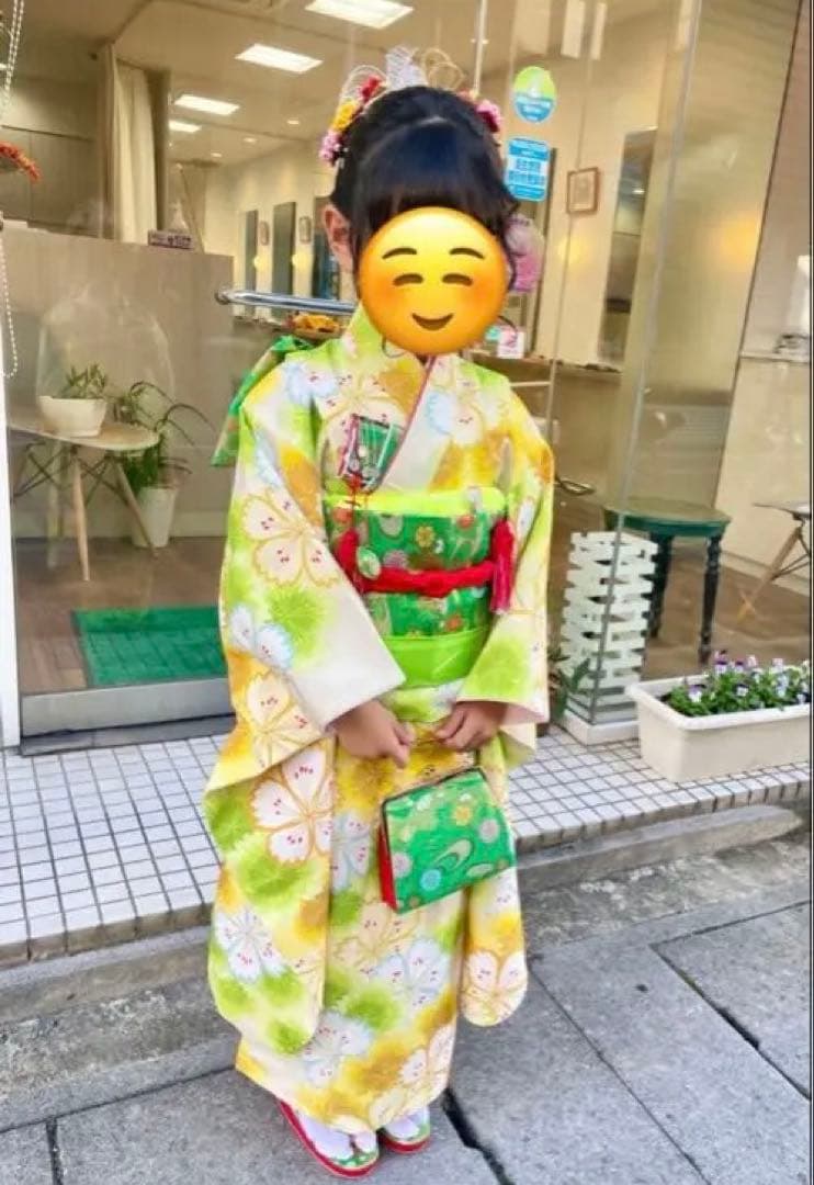 七五三 ７歳着物 七五三 7歳 四つ身着物フルセット「白練色 道長取りにねじ花」女の子 7