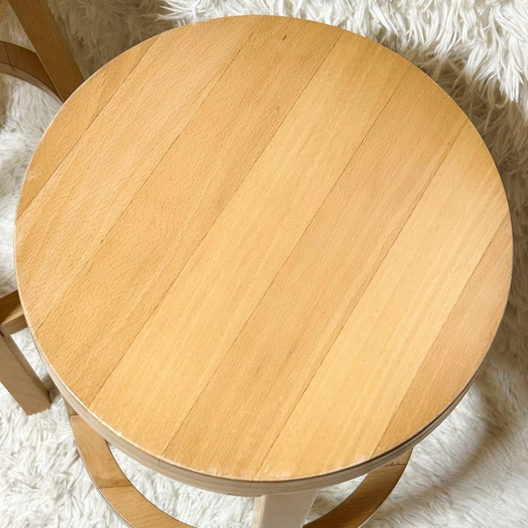 廃盤品】QUON クオン 回転式 カウンターチェア セロ ブナ材 740 2脚