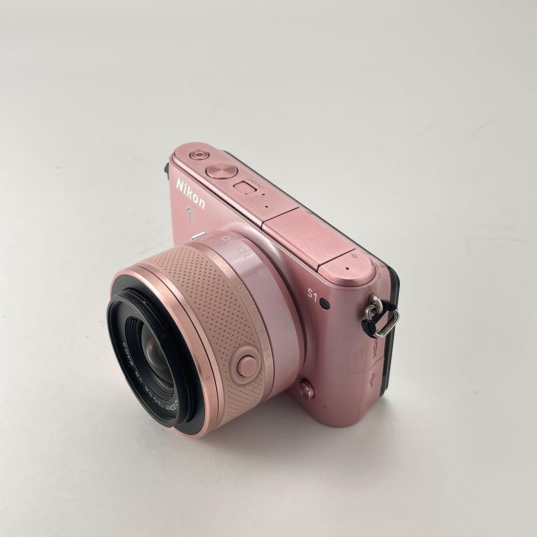 ショット数5000・返品保証】Nikon1 S1 ピンク 標準レンズキット
